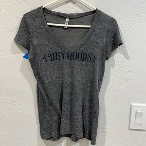 Dry Goods Women's Charcoal V-Neck Tee